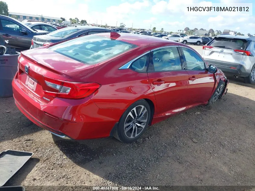 1HGCV3F18MA021812 2021 Honda Accord Hybrid