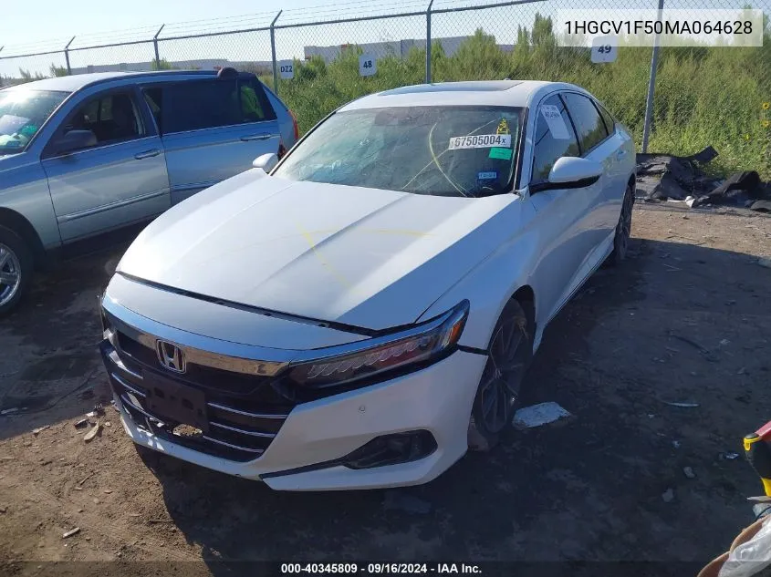 2021 Honda Accord Exl VIN: 1HGCV1F50MA064628 Lot: 40345809