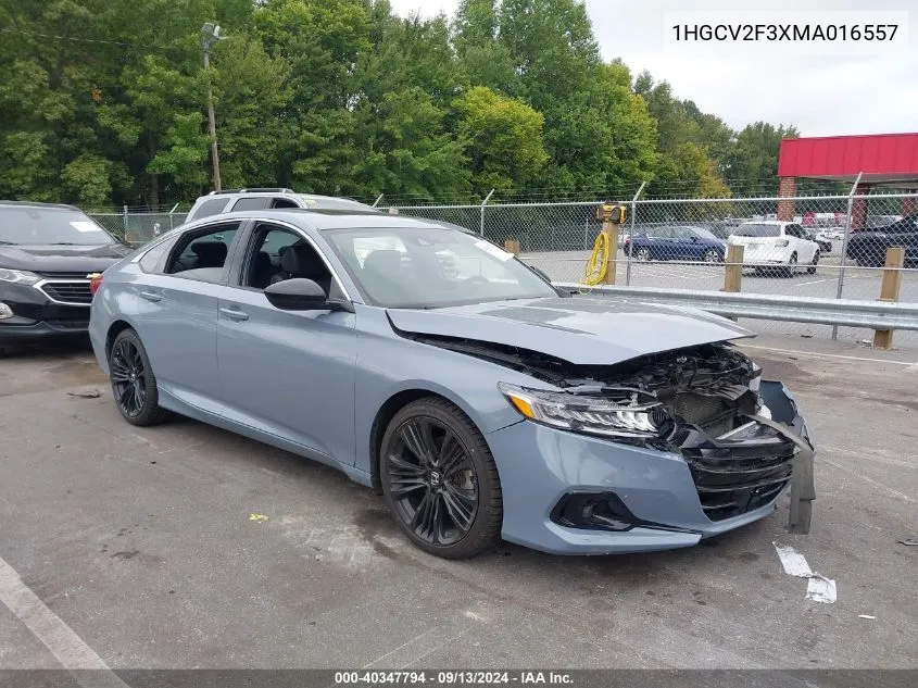 2021 Honda Accord Sport 2.0T VIN: 1HGCV2F3XMA016557 Lot: 40347794