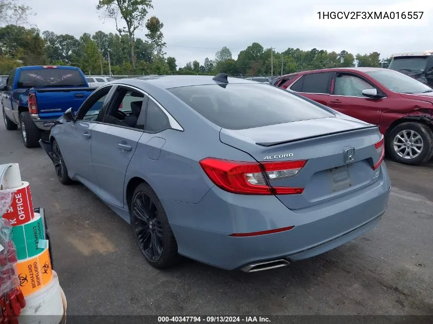 2021 Honda Accord Sport 2.0T VIN: 1HGCV2F3XMA016557 Lot: 40347794