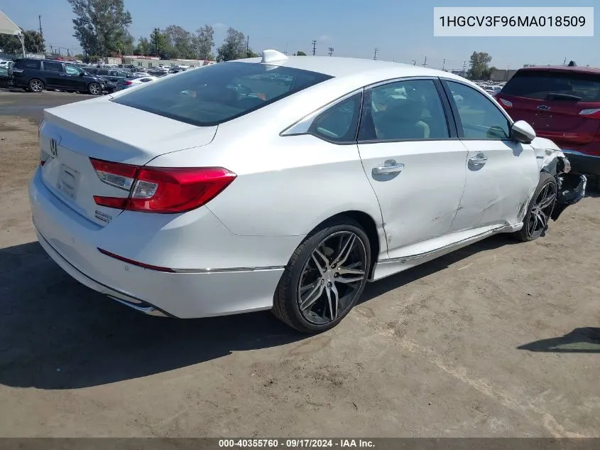 2021 Honda Accord Hybrid Touring VIN: 1HGCV3F96MA018509 Lot: 40355760