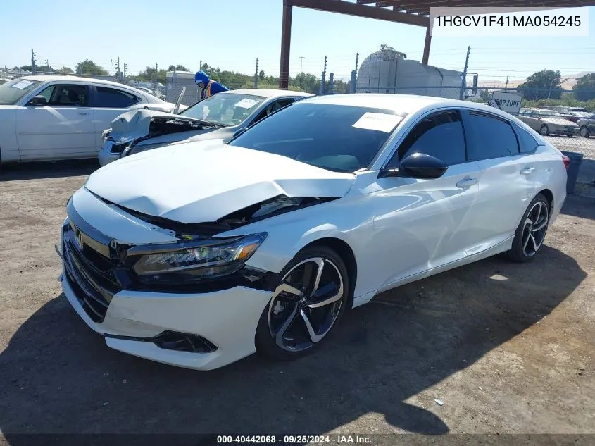 2021 Honda Accord Sport Special Edition VIN: 1HGCV1F41MA054245 Lot: 40442068