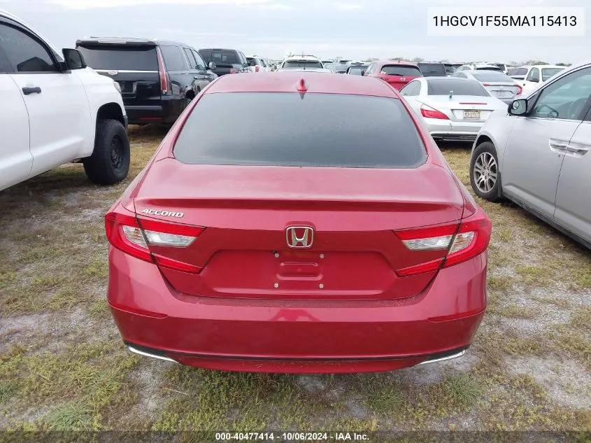 1HGCV1F55MA115413 2021 Honda Accord Exl