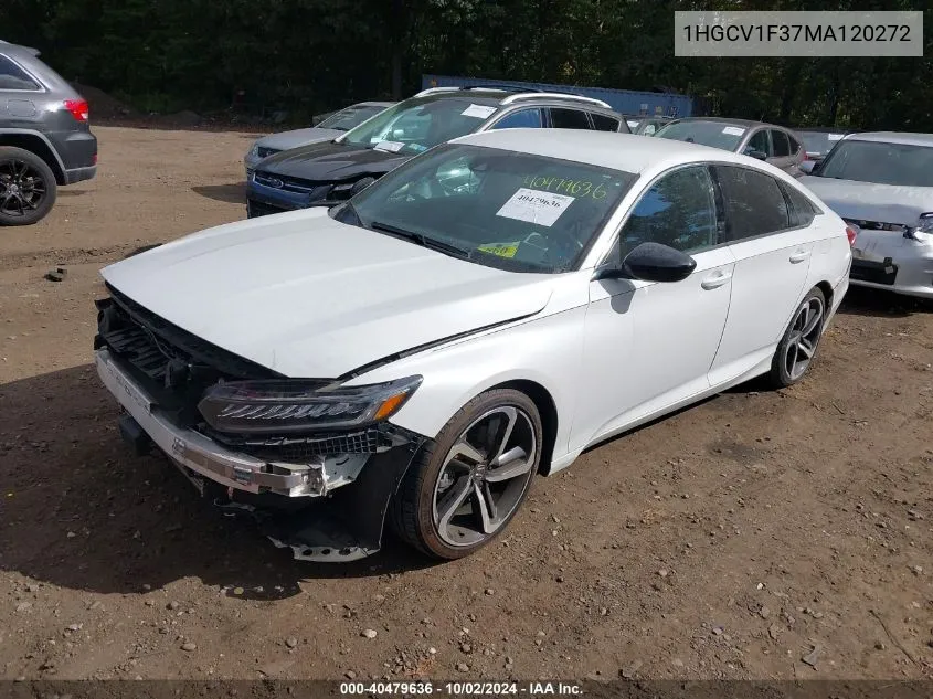 2021 Honda Accord Sport VIN: 1HGCV1F37MA120272 Lot: 40479636