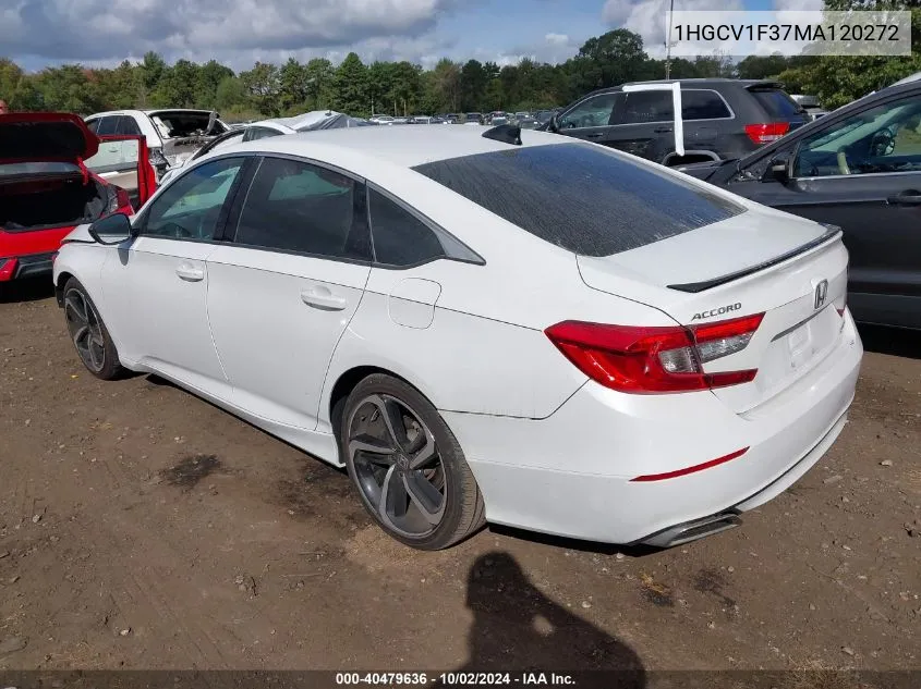 2021 Honda Accord Sport VIN: 1HGCV1F37MA120272 Lot: 40479636