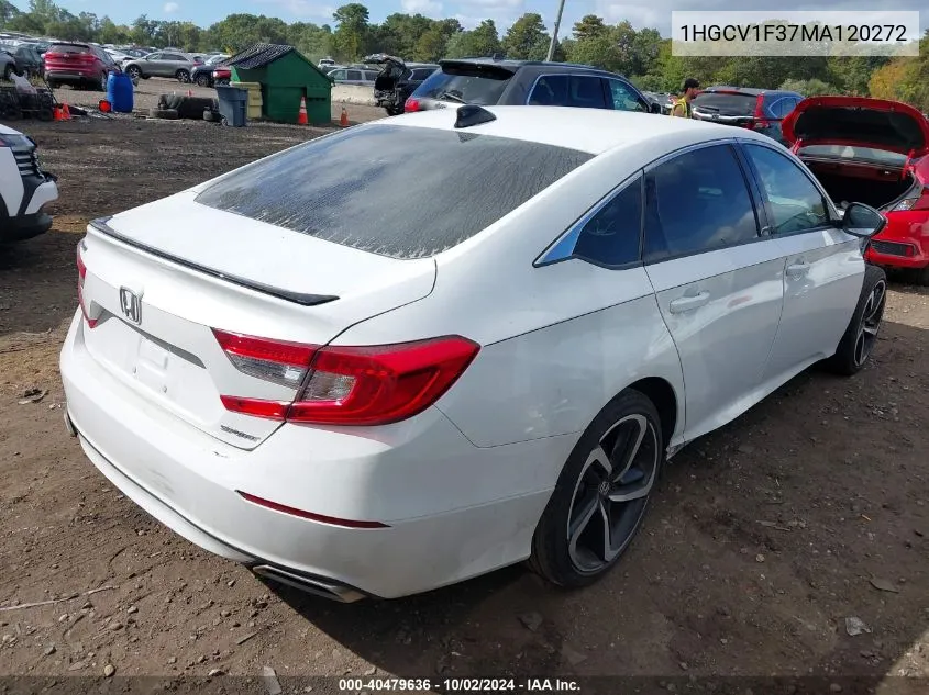 2021 Honda Accord Sport VIN: 1HGCV1F37MA120272 Lot: 40479636