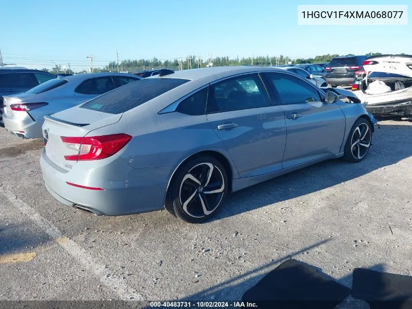 2021 Honda Accord Sport Special Edition VIN: 1HGCV1F4XMA068077 Lot: 40483731