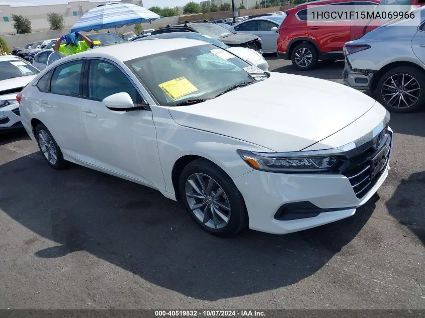 2021 Honda Accord Lx VIN: 1HGCV1F15MA069966 Lot: 40519832