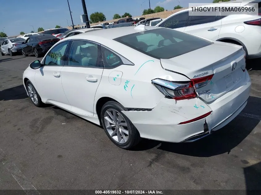 2021 Honda Accord Lx VIN: 1HGCV1F15MA069966 Lot: 40519832