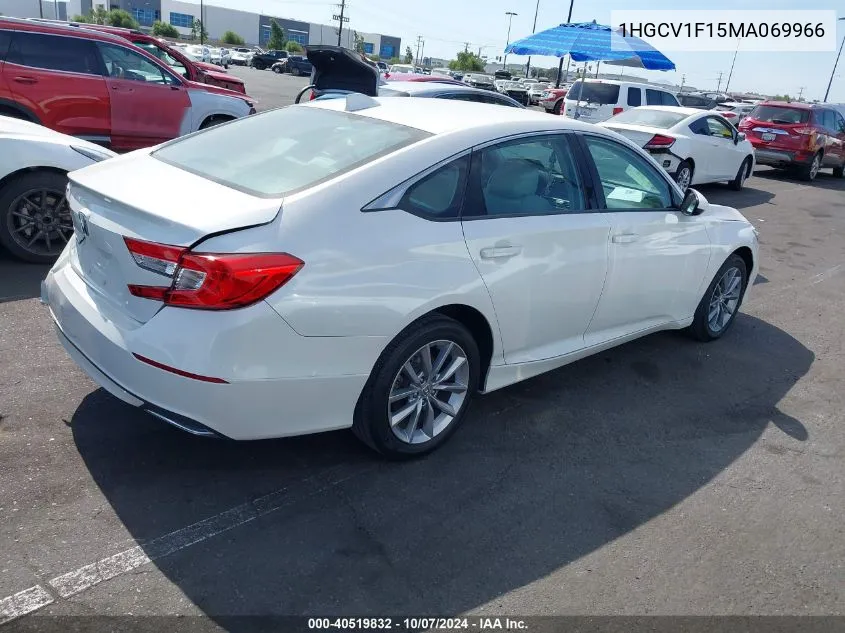 2021 Honda Accord Lx VIN: 1HGCV1F15MA069966 Lot: 40519832