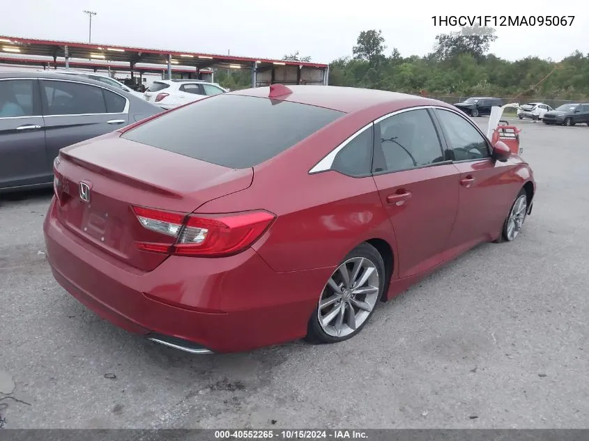 1HGCV1F12MA095067 2021 Honda Accord Lx