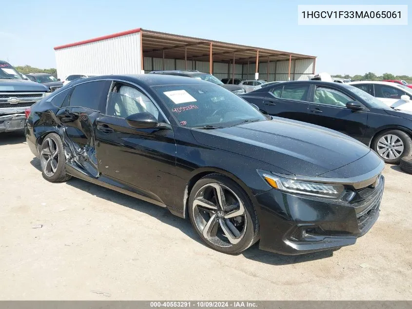 1HGCV1F33MA065061 2021 Honda Accord Sport