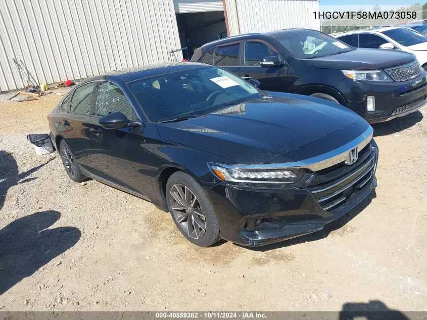 2021 Honda Accord Ex-L VIN: 1HGCV1F58MA073058 Lot: 40559382