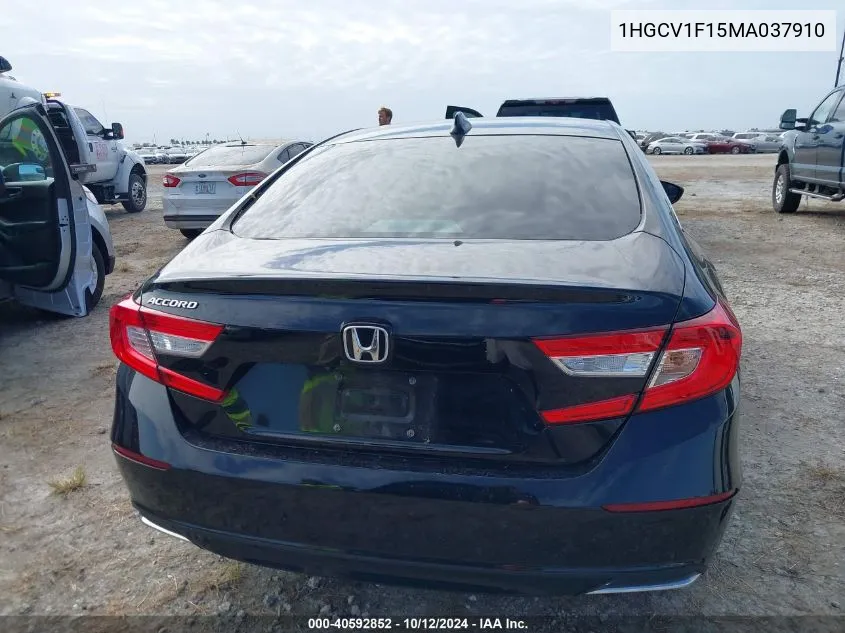 2021 Honda Accord Lx VIN: 1HGCV1F15MA037910 Lot: 40592852