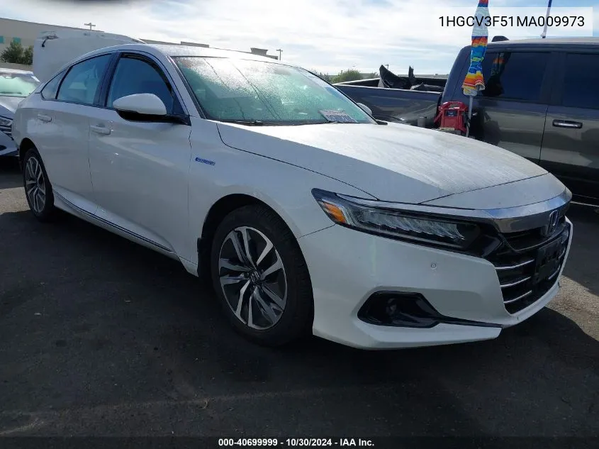 2021 Honda Accord Hybrid Ex-L VIN: 1HGCV3F51MA009973 Lot: 40699999