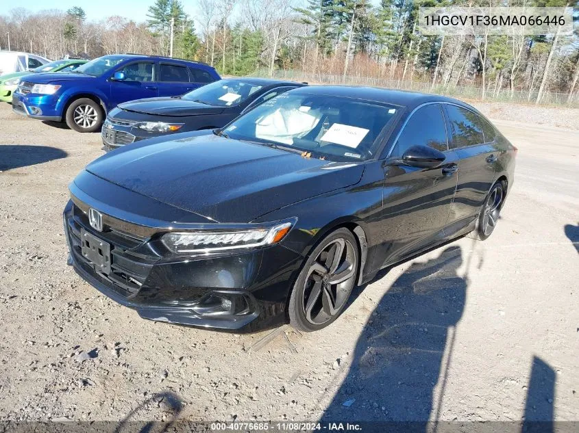 1HGCV1F36MA066446 2021 Honda Accord Sport