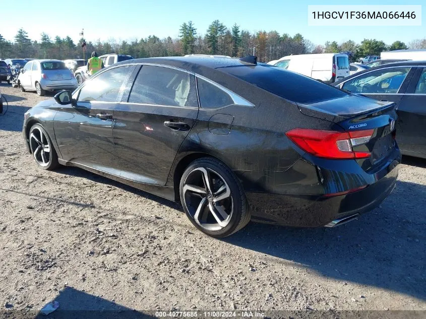 1HGCV1F36MA066446 2021 Honda Accord Sport