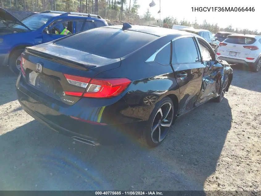 1HGCV1F36MA066446 2021 Honda Accord Sport