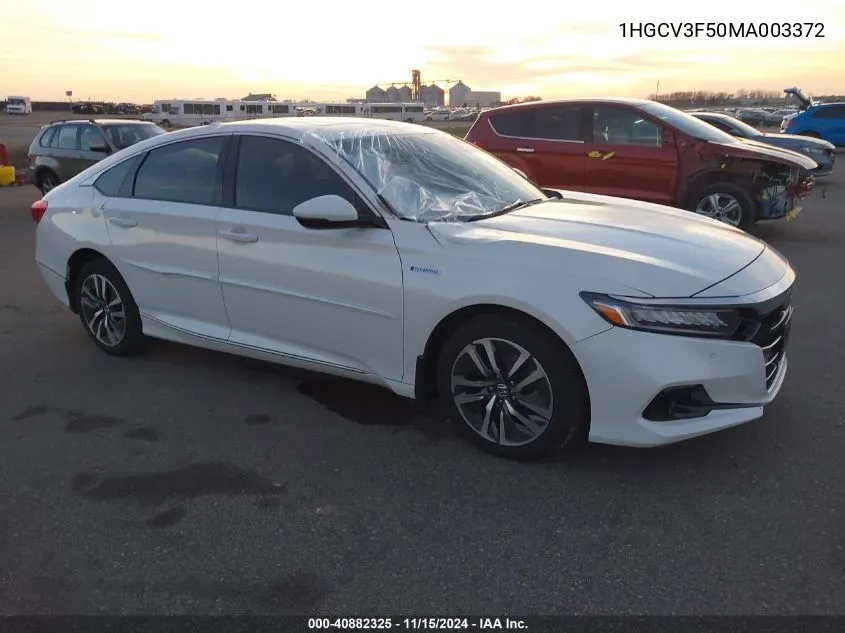 2021 Honda Accord Hybrid Ex-L VIN: 1HGCV3F50MA003372 Lot: 40882325