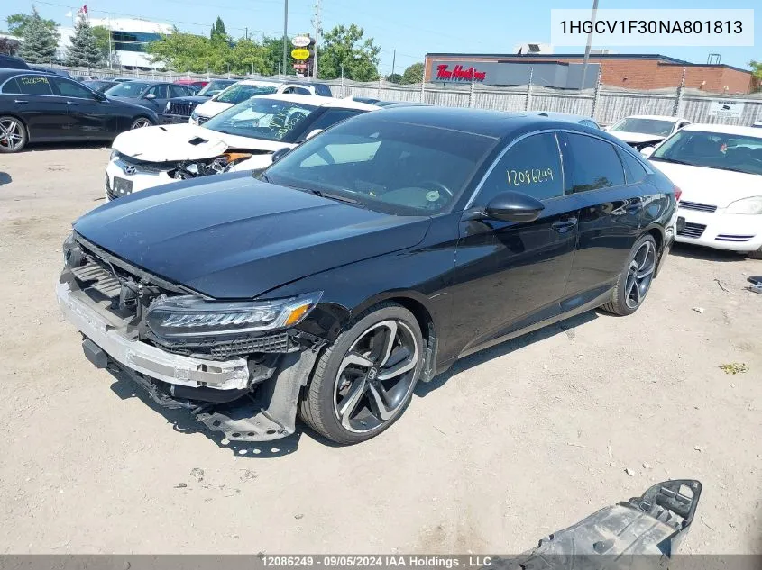 1HGCV1F30NA801813 2022 Honda Accord