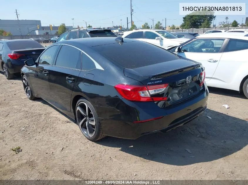 1HGCV1F30NA801813 2022 Honda Accord