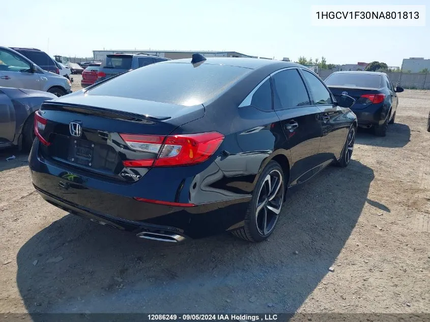 1HGCV1F30NA801813 2022 Honda Accord