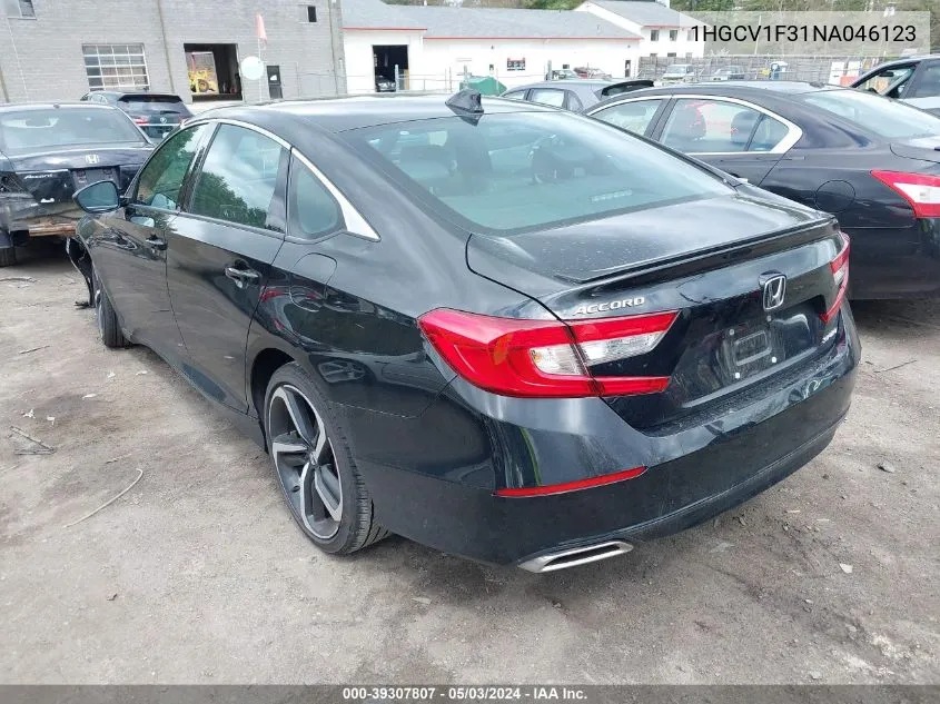 1HGCV1F31NA046123 2022 Honda Accord Sport