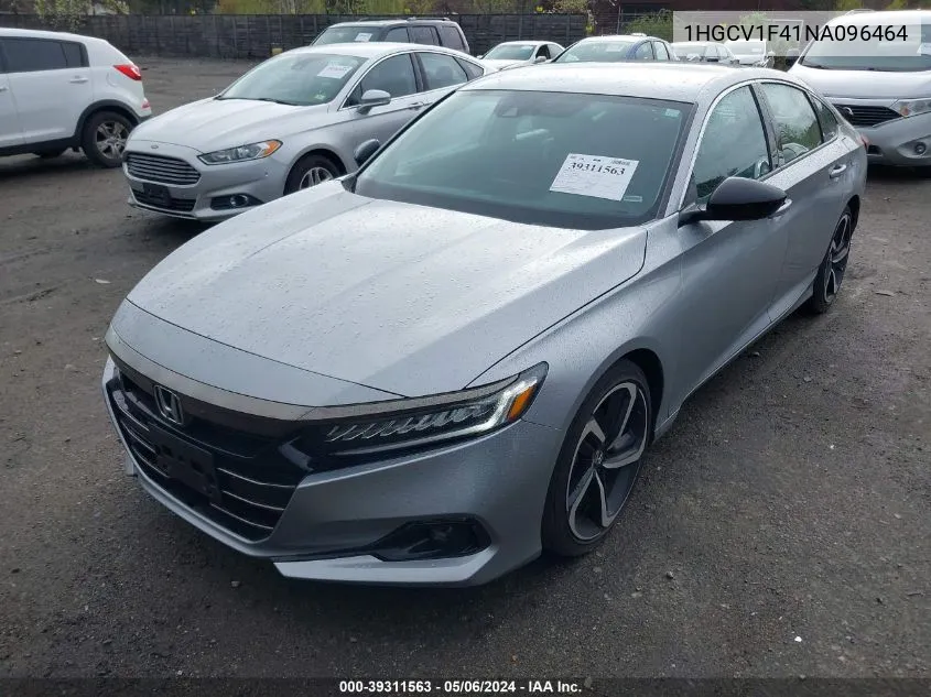 1HGCV1F41NA096464 2022 Honda Accord Sport Special Edition