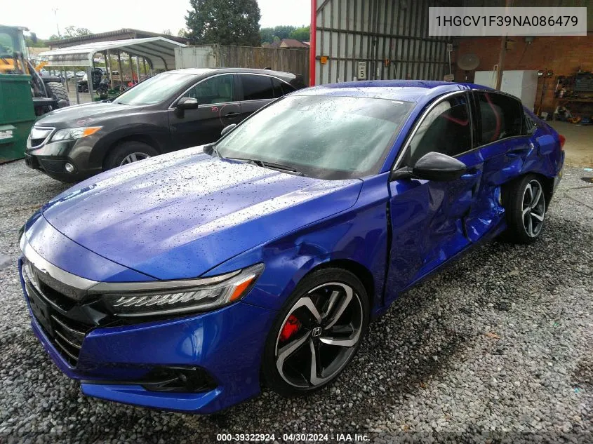 1HGCV1F39NA086479 2022 Honda Accord Sport