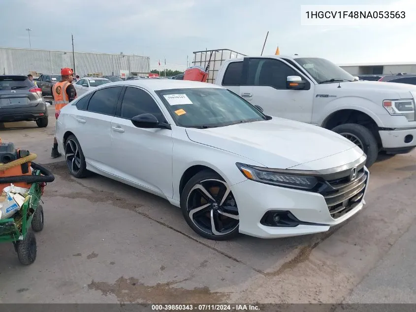 2022 Honda Accord Sport Special Edition VIN: 1HGCV1F48NA053563 Lot: 39850343