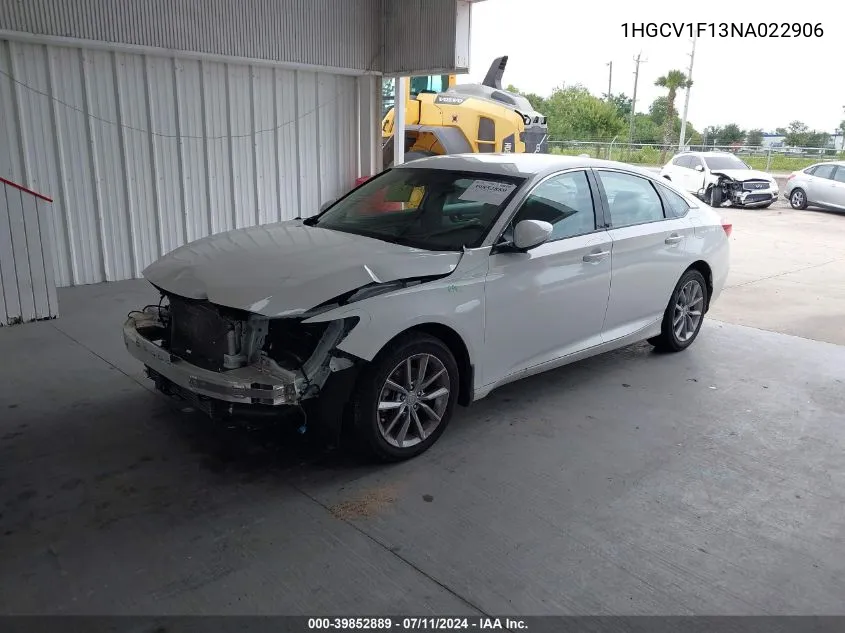 1HGCV1F13NA022906 2022 Honda Accord Lx