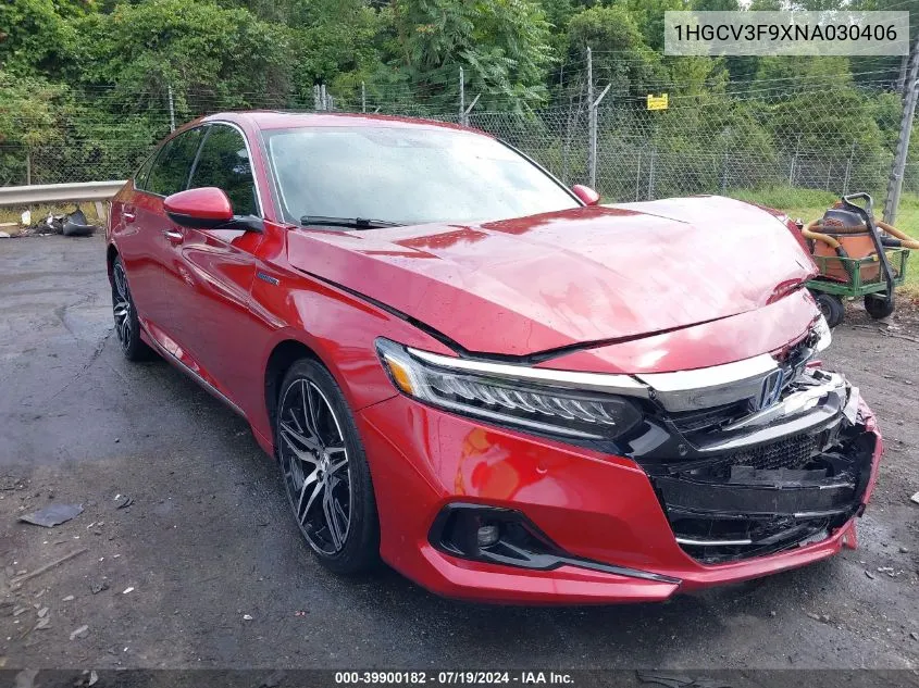 2022 Honda Accord Hybrid Touring VIN: 1HGCV3F9XNA030406 Lot: 39900182