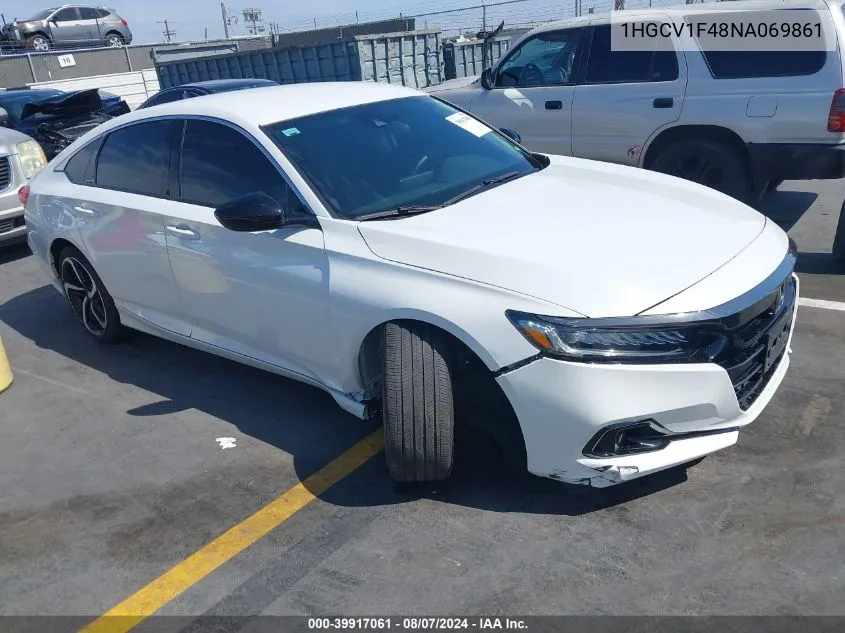 2022 Honda Accord Sport Special Edition VIN: 1HGCV1F48NA069861 Lot: 39917061