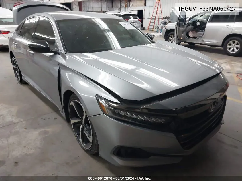 1HGCV1F33NA060427 2022 Honda Accord Sport