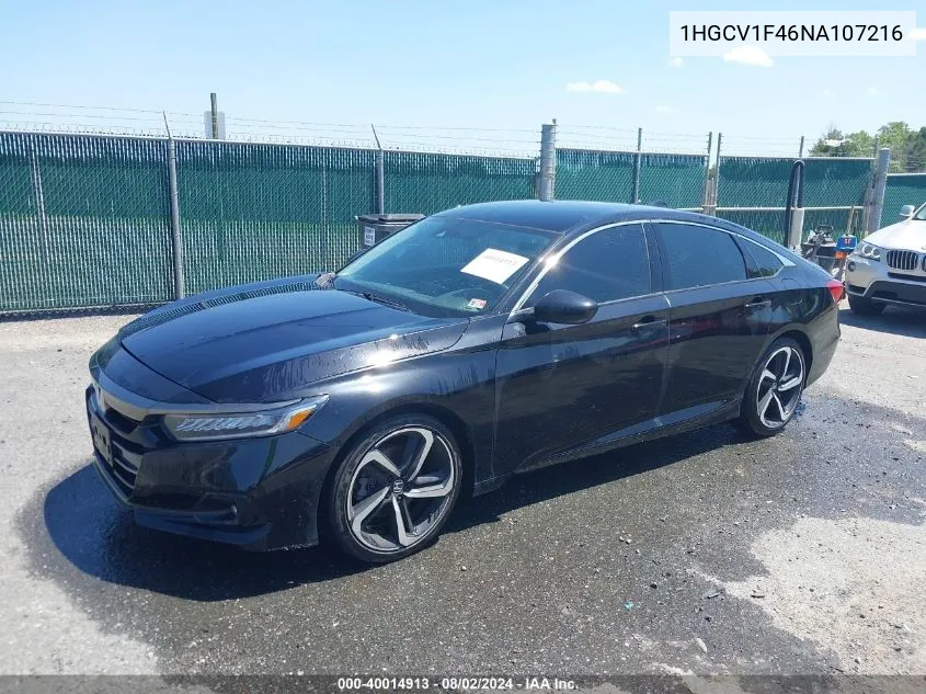 1HGCV1F46NA107216 2022 Honda Accord Sport Special Edition