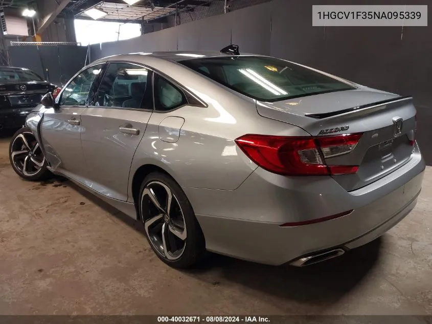 2022 Honda Accord Sport VIN: 1HGCV1F35NA095339 Lot: 40032671