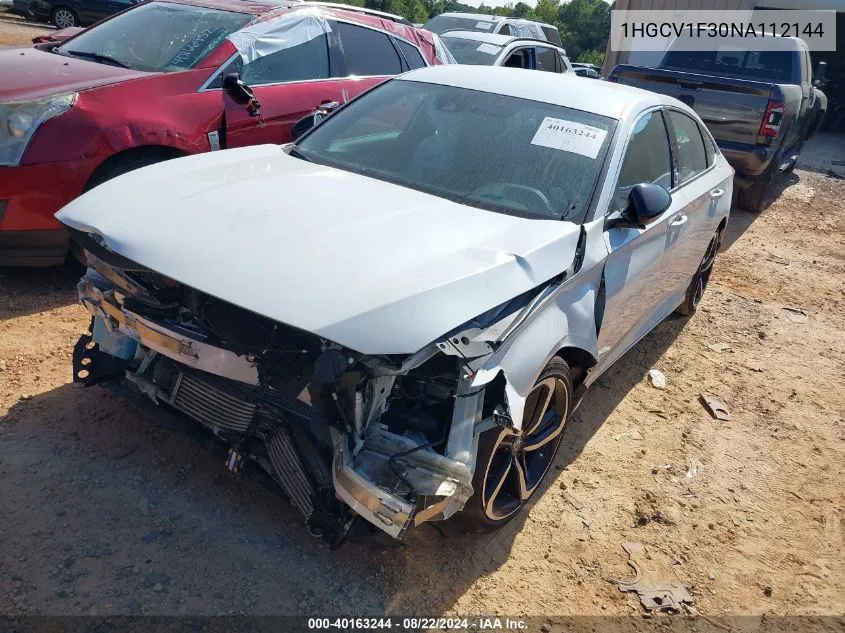 1HGCV1F30NA112144 2022 Honda Accord Sport