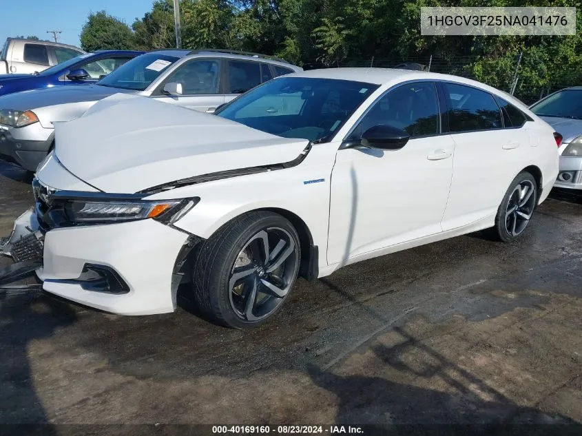 2022 Honda Accord Hybrid Sport VIN: 1HGCV3F25NA041476 Lot: 40169160