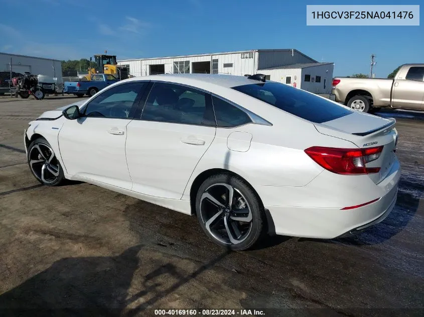 1HGCV3F25NA041476 2022 Honda Accord Hybrid Sport