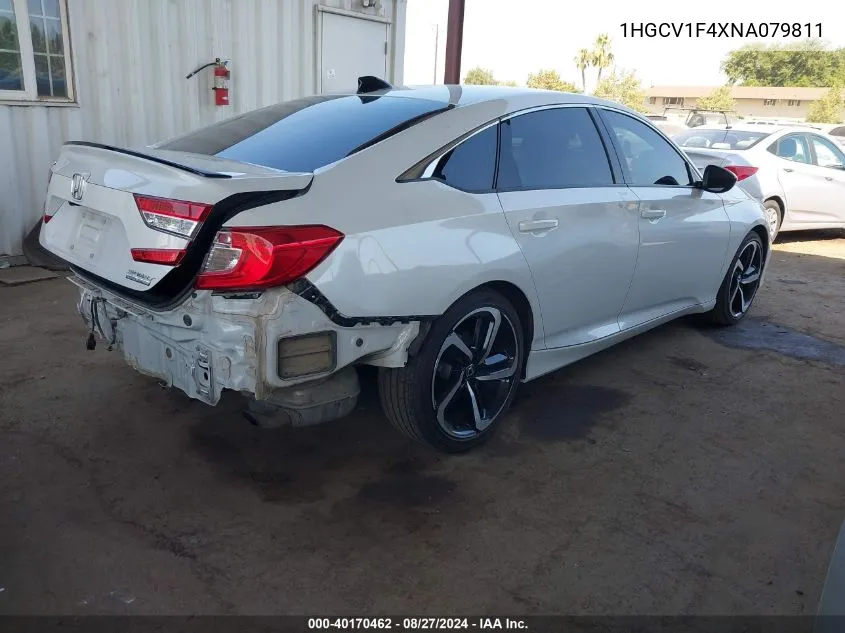 2022 Honda Accord Sport Special Edition VIN: 1HGCV1F4XNA079811 Lot: 40170462