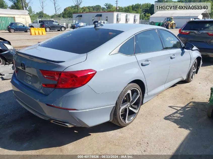 2022 Honda Accord Sport Special Edition VIN: 1HGCV1F4XNA053340 Lot: 40178526