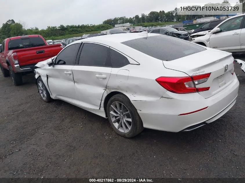 1HGCV1F10NA053739 2022 Honda Accord Lx