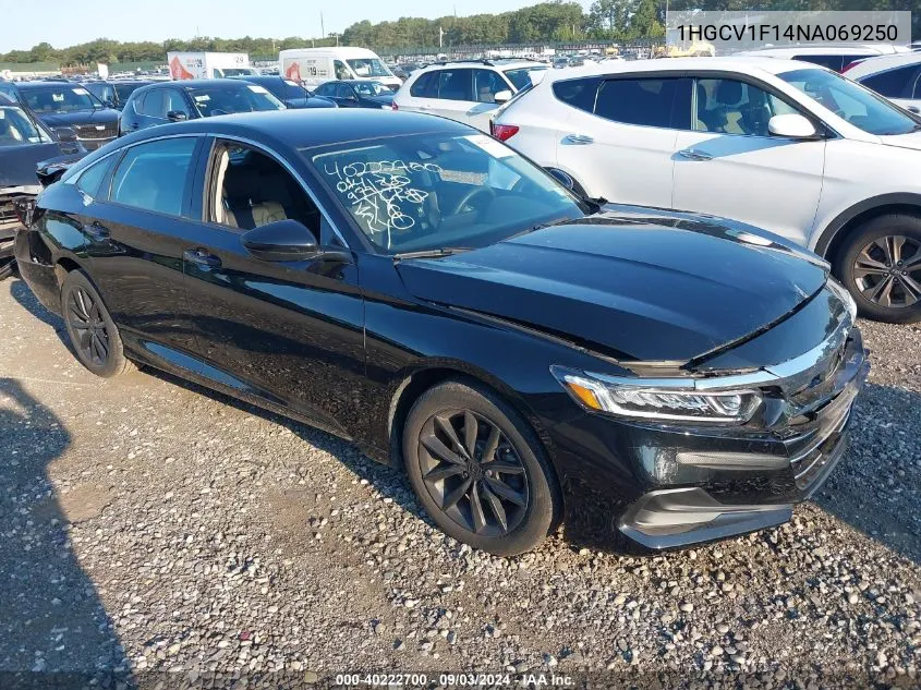 2022 Honda Accord Lx VIN: 1HGCV1F14NA069250 Lot: 40222700