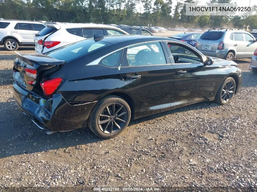 2022 Honda Accord Lx VIN: 1HGCV1F14NA069250 Lot: 40222700