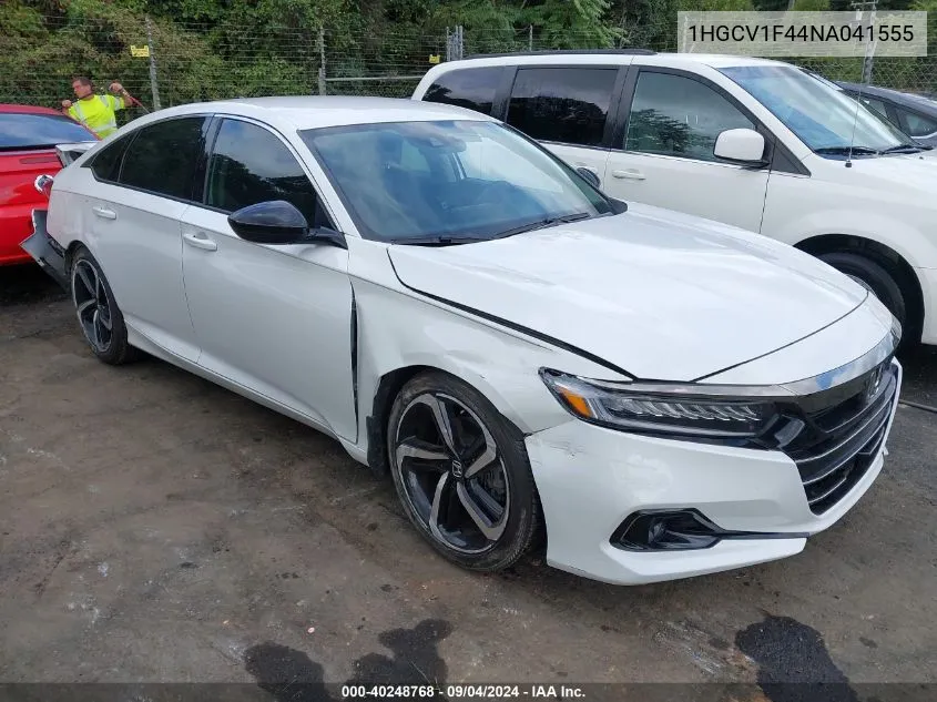 1HGCV1F44NA041555 2022 Honda Accord Sport Special Edition