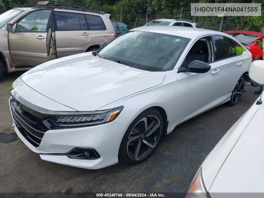 2022 Honda Accord Sport Special Edition VIN: 1HGCV1F44NA041555 Lot: 40248768