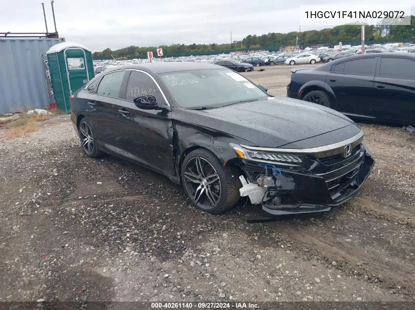 2022 Honda Accord Sport Se VIN: 1HGCV1F41NA029072 Lot: 40261140