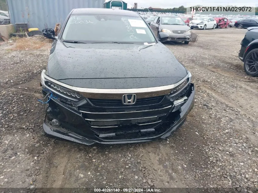 2022 Honda Accord Sport Se VIN: 1HGCV1F41NA029072 Lot: 40261140