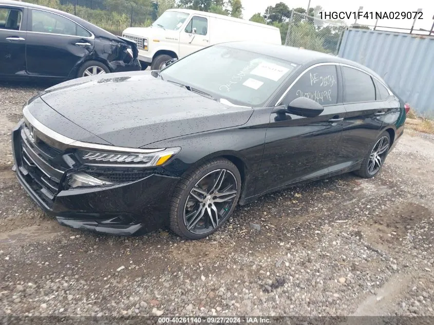 2022 Honda Accord Sport Se VIN: 1HGCV1F41NA029072 Lot: 40261140