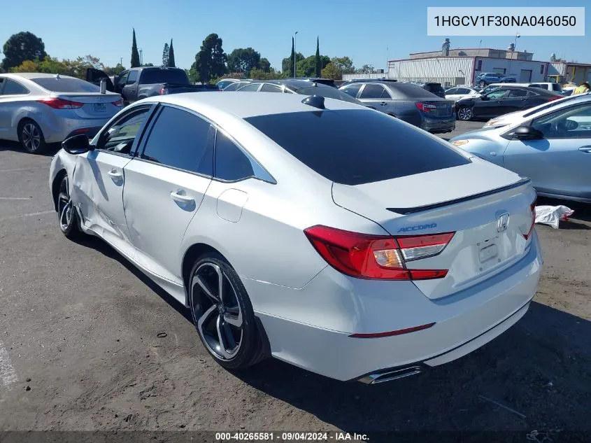 2022 Honda Accord Sport VIN: 1HGCV1F30NA046050 Lot: 40265581